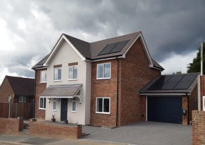 Image of a new build detached brick house