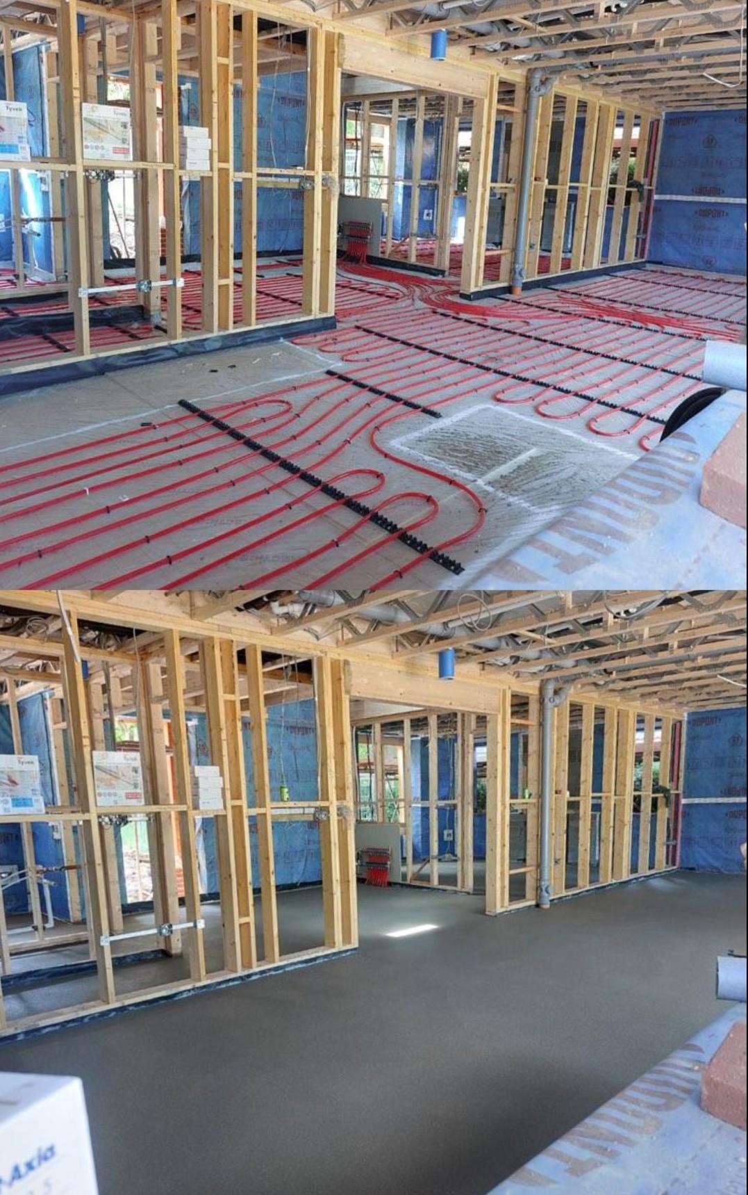 unit 1 screed Image of Geoff Anderson wearing a hi vis vest on a brownfield site